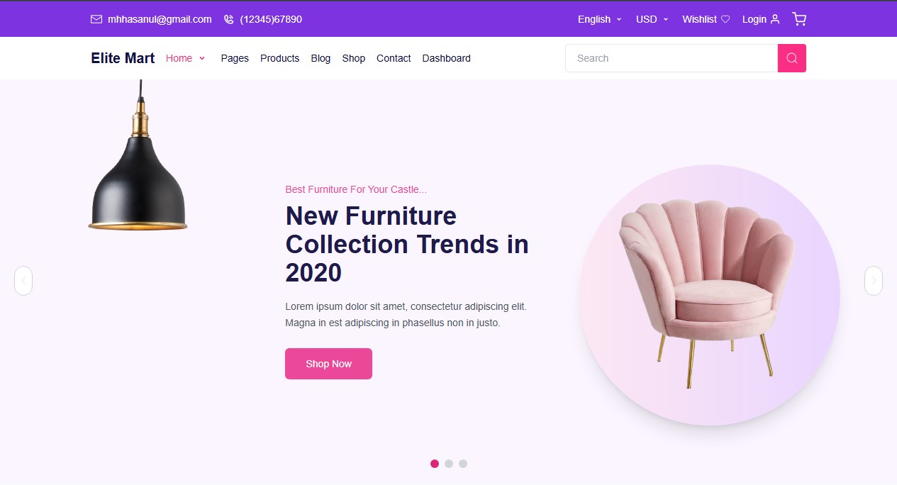 E-commerce Website( Elite Mart ) project cover